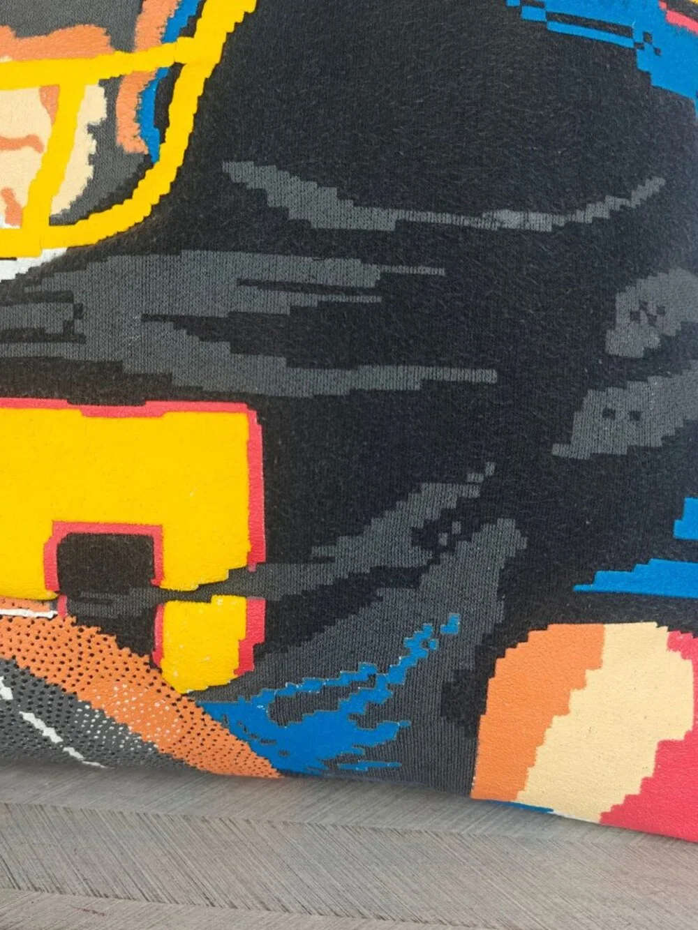 Vintage NFLP Pittsburgh Steelers Throw Pillow1989 Retro Video Game Style Graphic